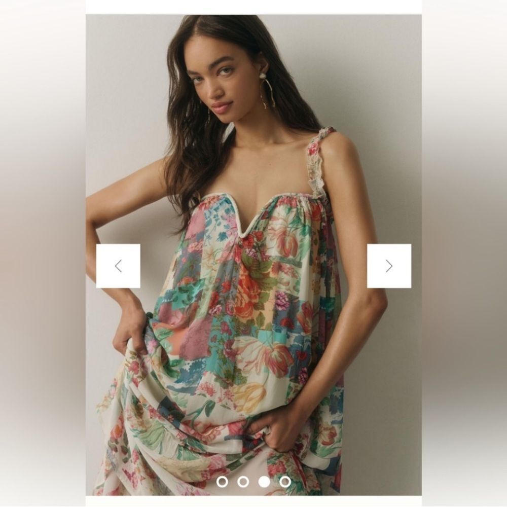By Anthropologie Chiffon Shift
Midi Dress XS